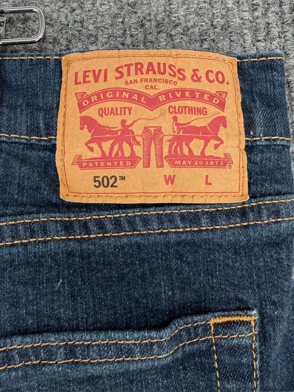 Levi's 502‎ Jeans Men's 48x32 Blue Denim Big Size Regular Taper